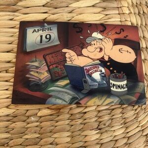 Popeye Cartoon Art Print post card